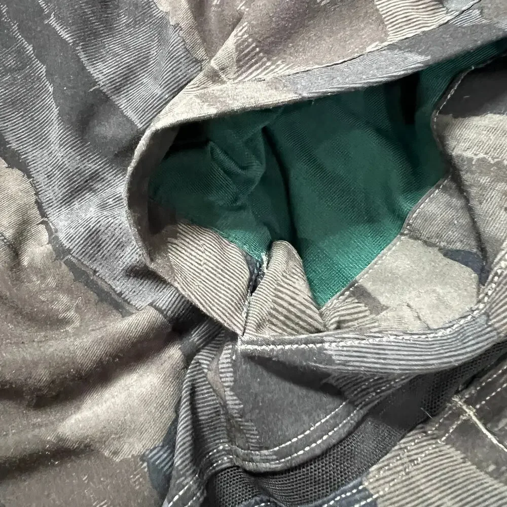 Lululemon Run Response 9 Shorts Mens M Gray Blue Camo Lined Running FLAW